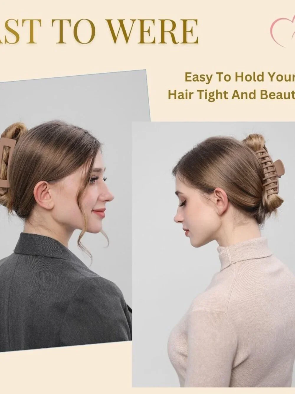 Hair Clips for Women 4.3 Inch Large Hair Claw Clips for Women Thin Thick Curly H